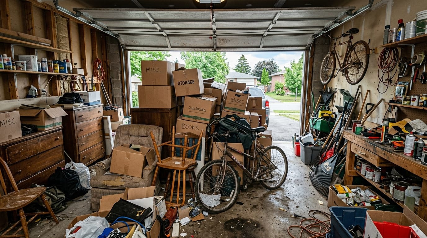 Estate clear-out, Unionville — Before — 2 trailer loads